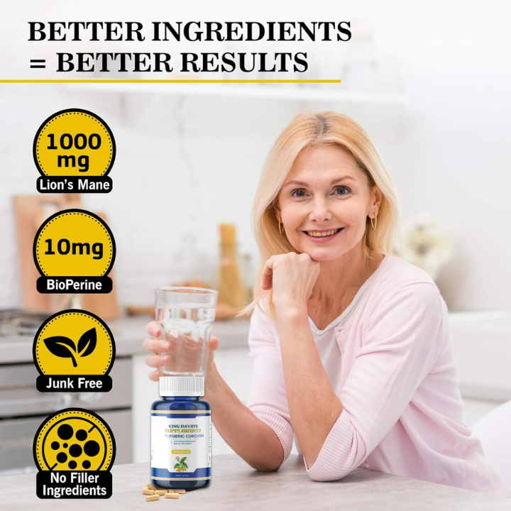 Turmeric Curcumin with Black Pepper Extract (Piperine) - 120 Veggie Tumeric Capsules