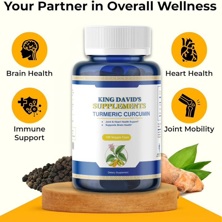 Turmeric Curcumin with Black Pepper Extract (Piperine) - 120 Veggie Tumeric Capsules