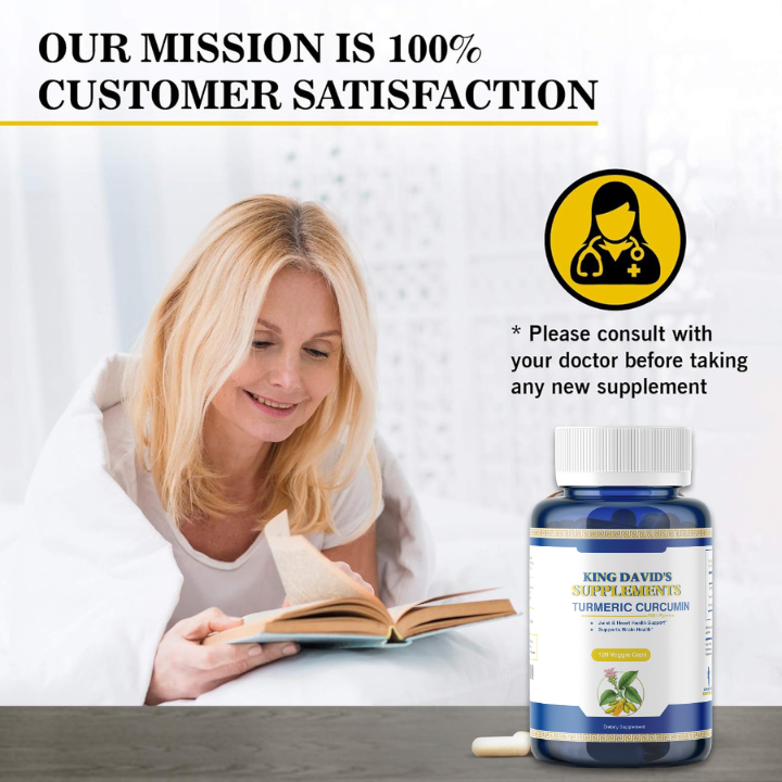 Turmeric Curcumin with Black Pepper Extract (Piperine) - 120 Veggie Tumeric Capsules