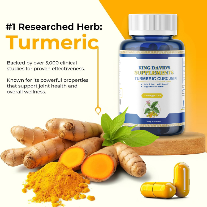 Turmeric Curcumin with Black Pepper Extract (Piperine) - 120 Veggie Tumeric Capsules